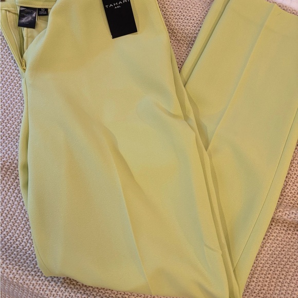 Tahari Crepe Belted jacket with matching crepe classic pants - Picture 8 of 11